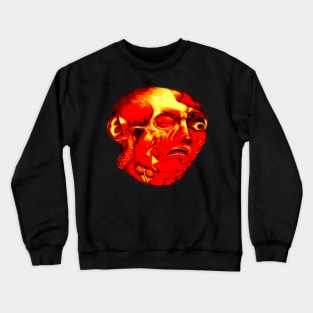 Scary Skull With Muscles And Eyeball. Crewneck Sweatshirt